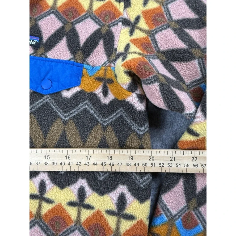 Patagonia Women's Medium Lightweight Synchilla Snap-T‎ Champions Big Anthos Rare - Picture 6 of 7
